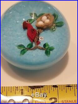 GORGEOUS BANFORD Red Bird with Eggs PAPERWEIGHT
