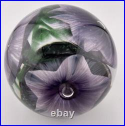 Glass Eye Studio Environmental Series Dichroic Morning Glory Glass Paperweight
