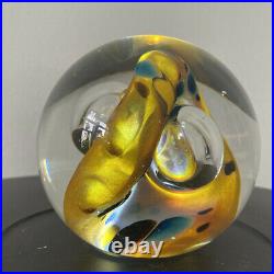 Glass Eye Studio GES 2002 Art Glass Paperweight Classic Round