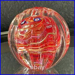 Glass Eye Studio GES 99 Rare Orange Art Glass Paperweight