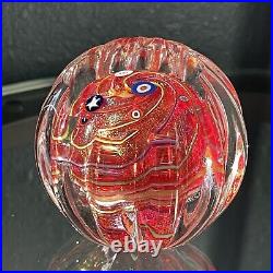 Glass Eye Studio GES 99 Rare Orange Art Glass Paperweight