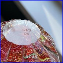 Glass Eye Studio GES 99 Rare Orange Art Glass Paperweight