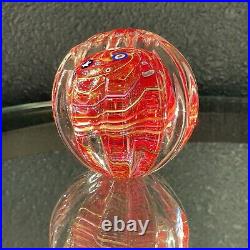 Glass Eye Studio GES 99 Rare Orange Art Glass Paperweight