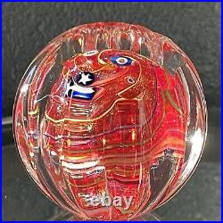 Glass Eye Studio GES 99 Rare Orange Art Glass Paperweight