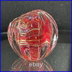 Glass Eye Studio GES 99 Rare Orange Art Glass Paperweight