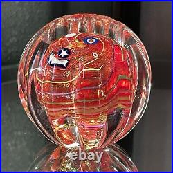 Glass Eye Studio GES 99 Rare Orange Art Glass Paperweight