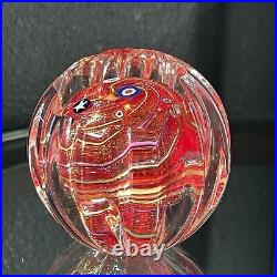 Glass Eye Studio GES 99 Rare Orange Art Glass Paperweight