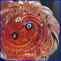 Glass Eye Studio GES 99 Rare Orange Art Glass Paperweight