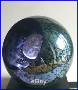 Glass Eye Studio GES Full Moon 3 Glass Paperweight From The Celestial Series