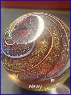 Glass Eye Studio Kaleidoscope-GES 98 Art Glass Paperweight WithBrass stand