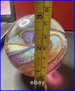 Glass Eye Studio Kaleidoscope-GES 98 Art Glass Paperweight WithBrass stand