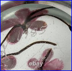 Glass Eye Studio Paperweight Cherry Blossom Flowers 441 Vintage 1985