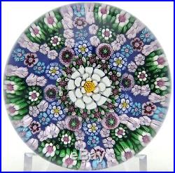 Gorgeous DREW EBELHARE Multicolored MILLEFIORI CANES Art Glass PAPERWEIGHT