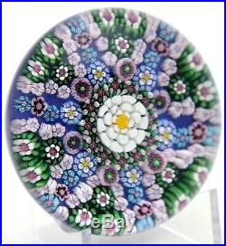 Gorgeous DREW EBELHARE Multicolored MILLEFIORI CANES Art Glass PAPERWEIGHT
