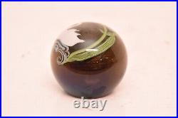 Grant Randolph Studios Art Glass Paperweight Signed 80/5421 Swan Pictorial Bird