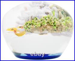 Gripping GORDON SMITH Ocean Reef and Anemone Fish AQUARIUM Art Glass PAPERWEIGHT