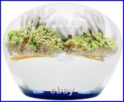 Gripping GORDON SMITH Ocean Reef and Anemone Fish AQUARIUM Art Glass PAPERWEIGHT