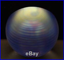 HENRY SUMMA Egg Shaped Beautiful Art Glass Small Paperweight, Apr 2.75Hx2.25W