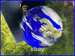 Hand Blown Art Glass Planet Earth from Glass Eye Studio Celestial Series 2003