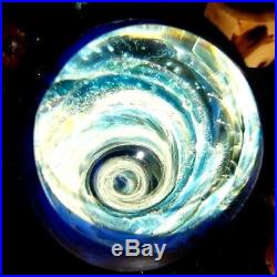 Handmade Glass Marble 2.4 HUGE Vortes with great dot work RARE Collectible