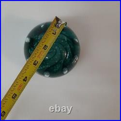 Iridescent Swirl Whirlpool Gibson Art Glass Paperweight Signed EUC