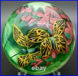 JUSTIN LUNDBERG Monarch Butterfly & Flowers Art Magnum Paperweight, Apr 3Hx3.5W