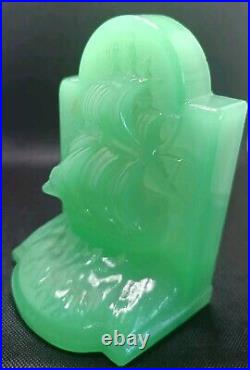 Jadeite Jade Depression Glass Vintage Ship Cameo Extremely Rare