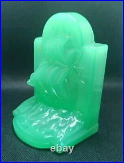 Jadeite Jade Depression Glass Vintage Ship Cameo Extremely Rare