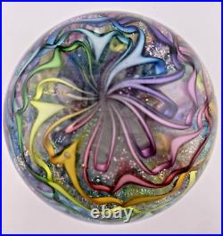 James Alloway Large Dichroic Paperweight #662 2016 3.3