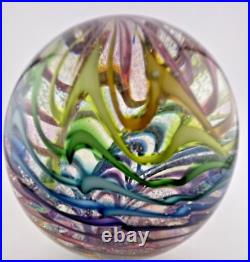 James Alloway Large Dichroic Paperweight #662 2016 3.3