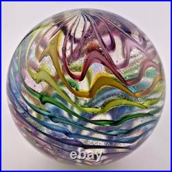 James Alloway Large Dichroic Paperweight #662 2016 3.3