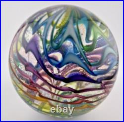 James Alloway Large Dichroic Paperweight #662 2016 3.3