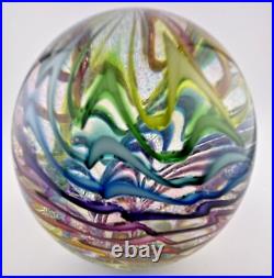 James Alloway Large Dichroic Paperweight #662 2016 3.3