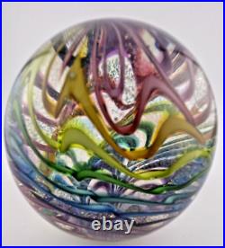 James Alloway Large Dichroic Paperweight #662 2016 3.3