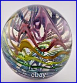 James Alloway Large Dichroic Paperweight #662 2016 3.3