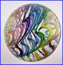 James Alloway Large Dichroic Paperweight #662 2016 3.3