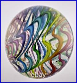 James Alloway Large Dichroic Paperweight #662 2016 3.3