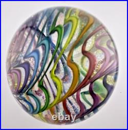 James Alloway Large Dichroic Paperweight #662 2016 3.3