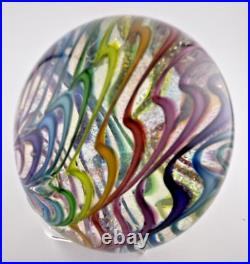 James Alloway Large Dichroic Paperweight #662 2016 3.3