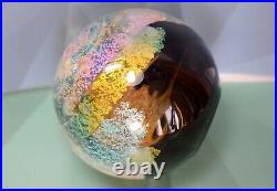 Janet Wolery Dishroic Art Glass Studio Paperweight Ball 1994