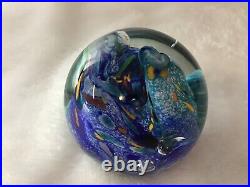 Jim Karg Art Glass Beautifully Colored 2.75 Paperweight