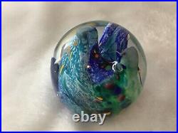 Jim Karg Art Glass Beautifully Colored 2.75 Paperweight