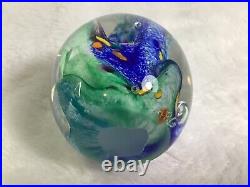 Jim Karg Art Glass Beautifully Colored 2.75 Paperweight