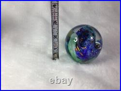 Jim Karg Art Glass Beautifully Colored 2.75 Paperweight