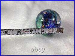 Jim Karg Art Glass Beautifully Colored 2.75 Paperweight