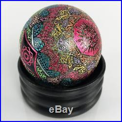 Joei Masataka Mandala of Sun and Moon paperweight Borosilcate Art Glass Marble