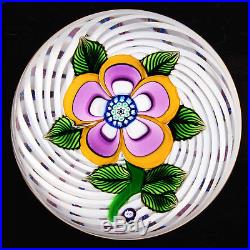 John Deacons Multi-Colored Fantasy Flower on Spiral Latticinio on Piedouche