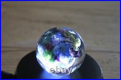 Josh Simpson Art Glass Globe Inhabited Planet SIGNED NUMBERED JS14 withilluminator