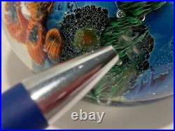 Josh Simpson Paperweight Handblown Art Glass Inhabited Planet Signed Numbered 3