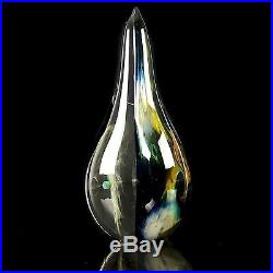 Kenan Tiemeyer Radiant Light Teardrop Paperweight Borosilcate Art Glass Marble